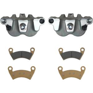 Front Left Right Brake Caliper Set with Pads Compatible with Polaris Ranger 4X4 500 EFI 570 4X4 700 800 900 1000 HST RZR 4 800 900 1000 XP S4 XP GENERAL 1000 without Mounting Bracket 1911283
