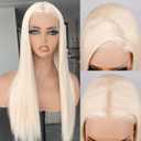 BLL Blonde Wig, Synthetic Lace Front Wigs Pre-Plucked 13x4 HD Glueless Straight 26inch Ready to Wear Pre-toned 613 Blonde Wigs Beginner Friendly Suitable For Daily Party Wear