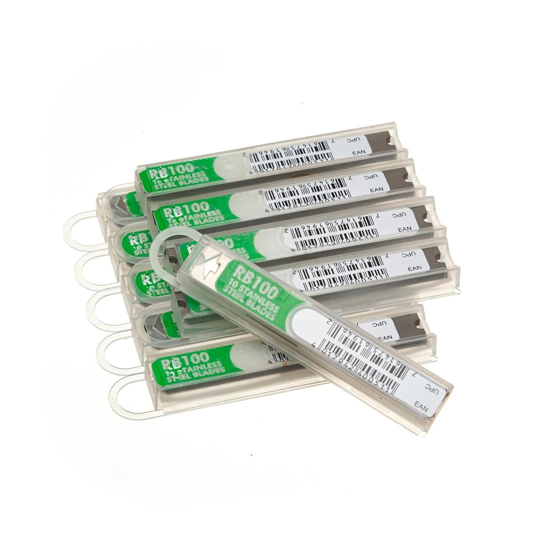 Unger Commercial 100 Replacement Stainless Steel Blades  Case of 10 Dispensers (10 Blades Each), 4-Inch High-Performance, Heavy Duty Blades for Professional Scrapers, RB100