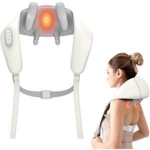 Shoulder Massager with Heat for Pain Relif, Cordless and Shiatsu Deep Tissue Kneading Massager Anywhere Use