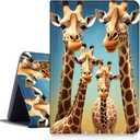 Case for Samsung Galaxy Tab A 10.1 2019 Model SM-T510 / T515 / T517 Tablet,PU Leather Fold Stand Protective Cover with Auto Sleep/Wake for Samsung Tab A 8.0 2019,Giraffe