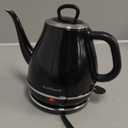 Anfilank Electric Gooseneck Kettle, 1L 1500W Fast Boil, 100% Stainless Steel BPA Free Pour-Over Coffee & Tea Kettle, Water Boiler with Auto Shut & Boil-Dry Protection, Black