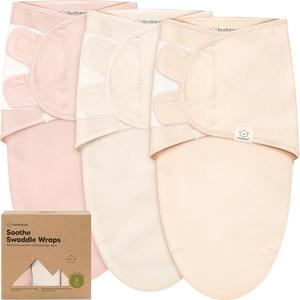 3Pack Organic Baby Swaddle Sleep Sacks  Swaddles for Newborns, Infant 03 Months, Baby Girls, Boys, Soft & Snug Newborn Sleep Sack, Nursery Swaddling Blankets (ABC Land Rose, OS)
