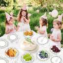 Wildflower Party Supplies Tableware- 9" & 7" Floral Themed Plates, Napkins, Cups & Forks for Baby Shower, Birthday, Bridal Shower, Engagement, Wedding Spring Tea Garden Party (Serves 24)