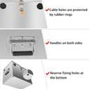 Peastorm Trailer RV Marine Battery Box - 12V Waterproof Stainless Steel Dual Battery Relocation Kit for Boat, Trolling Motor, Kayak (Double Battery Box)
