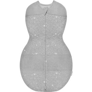 Happiest Baby Sleepea 5-Second Swaddle - 100% Organic Cotton Baby Swaddle Blanket - Doctor Designed Promotes Healthy Hip Development (Graphite Stars, Medium)