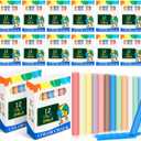 Yeaqee 600 Pcs Colored Chalk Low Dust Chalks Stick for Chalkboard Blackboard Non Toxic Chalk Bulk for Teachers Kids School Supplies Classroom Prizes Gifts Goody Bag Fillers