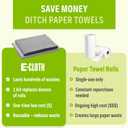 E-Cloth Microfiber Window Cleaning Cloth Kit - Glass Cleaning Cloth for Windows, Mirrors, Cars, Lenses, Eyeglasses, & More, Streak Free Clean, Machine Washable Reusable Towel - Gray