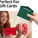 120 Pack Mini Envelopes Christmas Red and Green Envelopes Self-Adhesive Kraft Paper Tiny Pockets for Holiday Small Gift Cards Invitations Business Notes(4.13"×2.76") (Green)