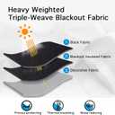 Grey Full Shade Curtain Panels, Thermal Insulated & Energy Efficiency Window Draperies for Guest Room, Full Blackout Curtains & Drapes for Shift Worker and Light Sleepers, W52 x L72 Inch, Light Grey