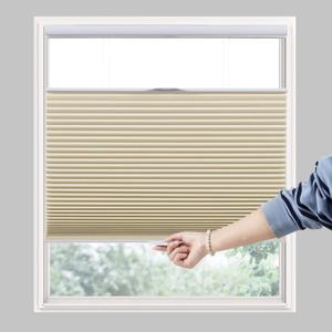 Top Down Bottom Up (TDBU) Cordless Cellular Shades, Blackout Light Blocking Honeycomb Shades Thermal Insulation Noise Reduction Blinds for Windows, 30" W x 72" H, Brown
