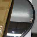 Growsun 28'' Black Round Mirror for Bathroom, Circle Bathroom Mirror for Wall, Entryway Living Room with Metal Frame for Home Decor