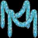 Ceenna 2 Pcs 32.8 Feet Christmas Tinsel Garland with LED Lights Garland for Christmas Tree Hanging Decorations for Xmas Party Weddings Birthday Different Season Indoor Outdoor Events (Blue)