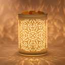 Earnest Living Ceramic Electric Wax Melt Warmer Wax Warmer for Scented Wax Cubes Tart Candle Warmer Oil Burner Fragrance Melter White for Home Office Bedroom Aromatherapy Gift Decor