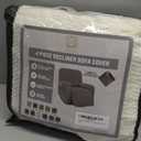 ULTICOR 4-Piece, 1 Seat Recliner Cover, Jacquared Stretch Reclining Chair Covers for 1 Cushion Reclining Sofa, Single Seat Recliner Couch Cover, Soft, Machine Washable (Style 2) (Ivory)