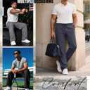 Evervibe 3 Pack Men's Big and Tall Sweatpants Athletic Workout Lounge Pants Plus Size Drawstring Joggers with 3 Pockets(Black, Dark Gray, Dark Blue Gray, 5X-Large)