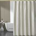 Off White Velvet Shower Curtains for Bathroom,260 GSM Heavy Duty Fabric Luxury Shower Curtain with Hooks, Thicken, Washable, Waterproof for Hotels, Bathtubs, 72 x 72 inches