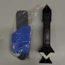 Saker Silicone Caulking Tools-3 in 1 Sealant Finishing Tool Grout Remove Scraper Caulk Remover Glass Glue Angle Scraper for Bathroom,Kitchen,Floor,Window,Sink Joint,Frames Seal (Black Blue)