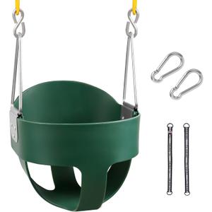 RedSwing High Back Toddler Bucket Swing Seat with Coated Chains, Heavy Duty Kids Swing Seat for Outside, Playground, Backyard, Swing Set Accessories