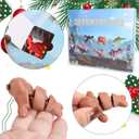 2025 Mini 3D Printed Animals Christmas Advent Calendar, 24 piece articulated flexible figurine toy Set, Birthday gifts for boys and girls, party gifts