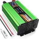 2000 Watt Pure Sine Wave Inverter, DC 12V to 120V AC Power Inverter for Vehicle, RV, Truck, Off-Grid, Car Power Inverter with 4 AC Outlet, 5V/3.1A USB, Remote Control, Surge 4000W