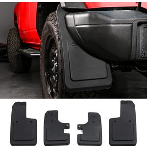 Mabett Mud Flaps for Ford Bronco Accessories 2021 2022 2023 2024 2025 2/4-Door No Punching Required Front and Rear (No Logo)