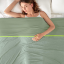 Topcee Cooling Blanket (90"x90"Queen Size) for Night Sweats Absorbs Heat to Keep Adults Cool on Warm Nights, Q-Max 0.5 Cooling Blankets for Hot Sleepers, Ultra-Cool Lightweight Blanket for Bed, Green