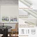 MYshade Blackout Cordless Roller Shades, Room Darkening Free-Stop Roll Up Blinds for Windows, Pull Down Blocking Blind for Home and Office, Easy to Install, 52" W X 72" H, Beige
