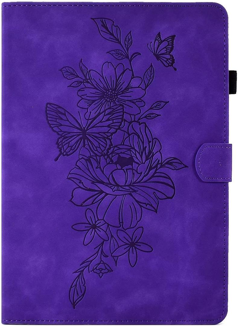 MonsDirect Case for 6" All-New Amazon Kindle 11th Generation 2024/2022 Release, Suede Leather Stand Cover with Auto Wake/Sleep & Pen Holder for New Kindle 11th Generation 2024 E-Reader, Purple