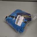 Dog's Winter Jacket Harness Integrated Dog Coat for Winter, Snowproof and Waterproof, Fleece-Lined Turtleneck, Reflective Dot Design Blue, Small