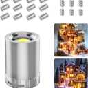 12 Pack Mini Lights, Warm White Mini LED Spotlight, Small LED Lights for Crafts, Small Display Light Battery Powered, Wireless Dollhouse Light, Miniature Spotlights for Displays, Party,Wedding