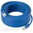 Cat5e Ethernet Cable 250 FT, Cat 5e Internet Cable, Blue Snagless Patch Cord, Flexible, Network, LAN, PoE, Standard RJ45 Connector for PC, Server, Router, Modem, TV, PS5 - with 15 Cable Ties