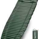IFORREST Camping Sleeping Pad with Armrest & Pillow - Self-Inflating Air Mattress - Rollover Protection - Ultra-Comfortable Mat - Lightweight for Tent, Cot