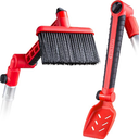 Multi-Angle Gutter Cleaning Tools from the Ground - Gutter Cleaner tool attachment for Threaded Poles - Gutter Scoop & Brush for rain gutter cleaning and leaf removal from Gutter Guard