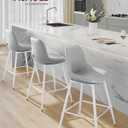 VASAGLE Bar Stools Set of 2, Counter Height, with Back, 24.8-Inch