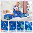 Weighted Blanket - 7 lbs Blue Dinosaur Heavy Blanket - Small Size Breathable Lap Blanket(41"x60", 7 lbs)