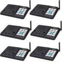 6 Pack Intercoms Wireless for Home - Room to Room Intercom System for House, Business, Office, Hotel - Long Range Home Communication System (New Black)