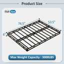 4 Inch Full Size Box Spring with Fabric Cover, Low Profile