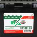 Interstate Batteries YT12B-BS 12V 10Ah Powersports Battery 175CCA AGM Rechargeable Replacement for Ducati, Triumph, Yamaha, Motorcycles, Scooters (XT12B-BS)