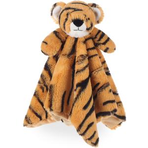 Apricot Lamb Tiger Security Blanket for Babies, Soft Loveys for Baby Boy and Girl, 14 Inches for Infant and Toddlers