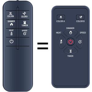 New Fireplace Fireplace Replacement Remote Control Fit for Electactic C230 S230B 939BXB RFH-3001LC 842C3 Electric Fireplace in-Wall Recessed and Wall Mounted Heater