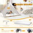 4 Pack Teepee Tent for Kids [Thickened] with Light String and Inflatable Airbed, Slumber Party Tents, Sleepover Tents Party for Girls Boys Indoor Outdoor (White)