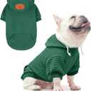 BEAUTYZOO Dog Hoodie for Small Medium Large Dogs, Winter Fall Warm Dog Clothes for Puppy S M Sized Dogs Girl Boy, Dog Sweater Shirt Hoodies with Pocket Bulldog Pitbull Cat Clothing Coat (S/M (Back: 14",Chest: 19", Neck: 12"), Dark Green)