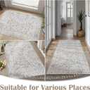 jinchan Lima Hallway Runner Rug 3x10 Washable - Vintage Floral Non Slip Low-Pile Soft Ultra-Thin Faux Wool Kitchen Rug Distressed Carpet Runner for Farmhouse Bedroom Laundry (3x10ft, Taupe)