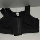 BRABIC Post Surgery Compression Bras for Women Front Closure Mastectomy Bra with Wide Adjustable Straps Wirefree (Large, Black)