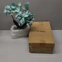 Large Artificial Potted Orchid Plant, Silk Flower Arrangement with Ceramics Vase, Golden Blue