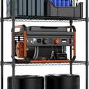 1000 lbs 4 Tier Shelf Metal Storage Shelves Shelving Wire Rack Heavy Duty Closet Organizers for Garage Kitchen Bathroom Laundry Black 15.7" D x 33.5" W x 59.5" H