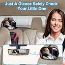 Baby Car Mirror, Safety Car Seat Mirror for Rear Facing Infant, Clear Wide View, 360Rotation, Easily Observe the Baby Move, Secure, Shatterproof, Crash Tested and Certified (2-Pack)