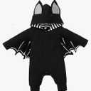 Newborn Infant Baby Boy Girl Costume Outfit Uniform Astronaut Bat Costume Clothes Ropmer Prisoner with Hat Long 3-6 M