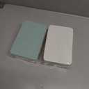 Yardenfun 2Pc Compact Tissue Storage Box with Lid Practical Container for Napkins Stylish Design for Home Decor Easy Access Use Housewarming, White And Light Green